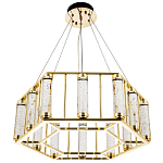 Люстра в форме шестиугольника с хрустальным декором Agace Crystal Chandelier варинант исполнения - 3 | Loft Concept в Екатеринбурге