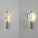 Бра с круглым зеркальным диском на прямоугольном соновании Reflection Circle Glow варинант исполнения - 3 | Loft Concept в Екатеринбурге