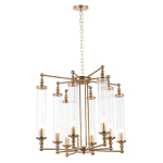 Люстра с 8-ю прозрачными цилиндрическими плафонами Jeanette варинант исполнения - 8 | Loft Concept в Екатеринбурге