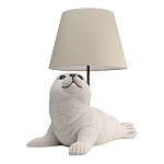 Настольная лампа в детскую Белый морской котик варинант исполнения - 2 | Loft Concept в Екатеринбурге