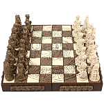 Шахматы  из  камня Cargador del Tiempo Chess Мексика ручная работа варинант исполнения - 1 | Loft Concept в Екатеринбурге