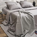 Плед из шерсти мериноса серого цвета 130×180 см Gray Waves варинант исполнения - 8 | Loft Concept в Екатеринбурге