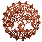 Панно из дерева круглое Sakura Panel With Trees варинант исполнения - 1 | Loft Concept в Екатеринбурге