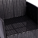 Обеденный комплект из искуственного ротанга Vintara черный варинант исполнения - 6 | Loft Concept в Екатеринбурге