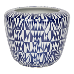 Кашпо с орнаментом в сочетании белого и синего цвета Artistic Flowerpot варинант исполнения - 1 | Loft Concept в Екатеринбурге