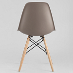 Пластиковый стул на ножках из массива бука Eames Cappuccino варинант исполнения - 5 | Loft Concept в Екатеринбурге