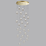 Люстра каскадня с 27-ю прозрачными шарообразными подвесами Bubbles Bocci варинант исполнения - 2 | Loft Concept в Екатеринбурге