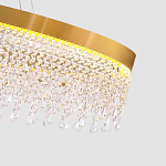 Люстра подвесная овальная с хрустальными подвесками Crystal Art  варинант исполнения - 2 | Loft Concept в Екатеринбурге