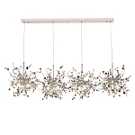 Люстра подвесная из четырех частей с металлическими круглыми элементами Terzani Argent варинант исполнения - 4 | Loft Concept в Екатеринбурге