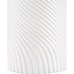 Настольная лампа с белым фактурным корпусом и черным абажуром Twisted варинант исполнения - 1 | Loft Concept в Екатеринбурге