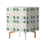 Тумба  с рисунком Short Pina Colada Orange варинант исполнения - 3 | Loft Concept в Екатеринбурге