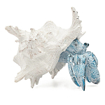 Статуэтка голубой рак с белой раковиной Marine Accessories варинант исполнения - 1 | Loft Concept в Екатеринбурге