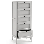 Комод узкий с 5-ю ящиками серый Silva Grey Chest of Drawers варинант исполнения - 3 | Loft Concept в Екатеринбурге