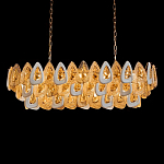 Люстра овальная с многослойными белыми и прозрачными подвесками Character Chandelier варинант исполнения - 2 | Loft Concept в Екатеринбурге