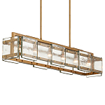 Люстра прямоугольная из толстого литого стекла Cast Glass варинант исполнения - 2 | Loft Concept в Екатеринбурге