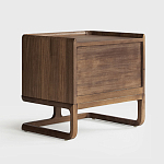 Прикроватный деревянный столик с 2-мя ящиками Moon Walnut Furniture варинант исполнения - 12 | Loft Concept в Екатеринбурге
