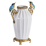 Ваза белого цвета из фарфора с птичкми White Garden варинант исполнения - 2 | Loft Concept в Екатеринбурге