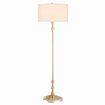 Торшер с абажуром в форме цилиндра на золотистом каркасе Floor lamp Amanda варинант исполнения - 2 | Loft Concept в Екатеринбурге