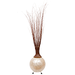 Торшер из перламутра на металлическом каркасе Indonesian Comet варинант исполнения - 2 | Loft Concept в Екатеринбурге