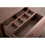 Прикроватный столик деревянный с 2-мя ящиками Moon Walnut Furniture варинант исполнения - 3 | Loft Concept в Екатеринбурге