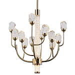 Люстра с декором в виде кристаллов из хрусталя Kenneth Crystal Stone Chandelier 12 варинант исполнения - 1 | Loft Concept в Екатеринбурге