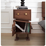 Тумбочка прикроватная с ящиком и дверцей Робот Robot Desk варинант исполнения - 7 | Loft Concept в Екатеринбурге