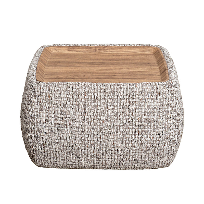 Столик прикроватный мягкий Soft Table from Chenille Древесина Серый в Екатеринбурге | Loft Concept 