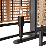 Люстра прямоугольной формы с чёрным каркасом и вставкой из плетеного материала Cage for Light варинант исполнения - 2 | Loft Concept в Екатеринбурге