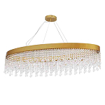 Люстра подвесная овальная с хрустальными подвесками Crystal Art  варинант исполнения - 1 | Loft Concept в Екатеринбурге