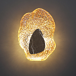 Бра с волнообразным стеклянным плафоном и вставкой из мрамора Liquid Stone варинант исполнения - 9 | Loft Concept в Екатеринбурге