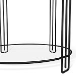 Стол журнальный круглый со столешницей из стекла Gold and Black Marble варинант исполнения - 4 | Loft Concept в Екатеринбурге