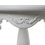 Стол приставной круглый белого цвета из массива бука с легкими потертостями White Provence варинант исполнения - 2 | Loft Concept в Екатеринбурге