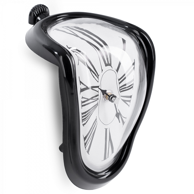 Часы Salvador Dali Soft Clock black Белый Черный в Екатеринбурге | Loft Concept 