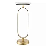 Столик приставной с овальным золотым основанием Oval Gold Base варинант исполнения - 1 | Loft Concept в Екатеринбурге