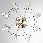 Люстра подвесная из металла с хрустальными подвесками прозрачного цвета Quasar 41 варинант исполнения - 10 | Loft Concept в Екатеринбурге