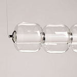 Люстра линейная с 6-ю прозрачными стеклянными плафонами округлой формы HANDLE GRAPE варинант исполнения - 6 | Loft Concept в Екатеринбурге