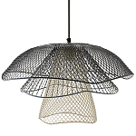 Подвесной светильник Black Grey Mesh Lampshade Hanging Lamp варинант исполнения - 1 | Loft Concept в Екатеринбурге