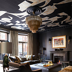 Обои ручная роспись в стиле Арт-деко Symphony Original colourway on Flint silk dupion варинант исполнения - 3 | Loft Concept в Екатеринбурге