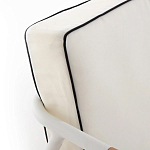 Садовый 2-х местный диван с подлокотниками из тика White варинант исполнения - 7 | Loft Concept в Екатеринбурге