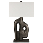 Настольная лампа с прямоугольным тканевым абажуром на фигурном каркасе Brutilist  варинант исполнения - 4 | Loft Concept в Екатеринбурге