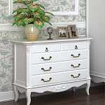 Комод белый из массива бука в стиле прованс White Provence варинант исполнения - 4 | Loft Concept в Екатеринбурге