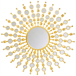 Зеркало-солнце в раме из металла с золотыми с лучами Rays of Peace варинант исполнения - 1 | Loft Concept в Екатеринбурге
