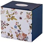 Кружка белая из фарфора с рисунком цветов 400 мл Garden Whisper Porcelain Set  варинант исполнения - 2 | Loft Concept в Екатеринбурге