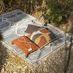 Подушка декоративная с геометрическим узором и плетенными вставками Divine Abstractions варинант исполнения - 5 | Loft Concept в Екатеринбурге