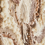 Овальный Современный Гобелен Абстракция в бежевых тонах Shallow варинант исполнения - 3 | Loft Concept в Екатеринбурге