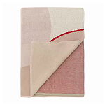 Плед из хлопка бежевого цвета с абстрактным принтом Elysian Flow Peach варинант исполнения - 5 | Loft Concept в Екатеринбурге