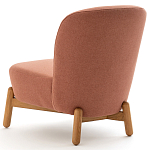 Кресло на деревянных ножках Olguin Pink Chair варинант исполнения - 4 | Loft Concept в Екатеринбурге