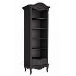 Стеллаж черный узкий из массива бука с 5-ю полками Black Provence варинант исполнения - 1 | Loft Concept в Екатеринбурге