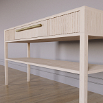 Дизайнерская Консоль с полкой и ящиком Primo Светлый дуб варинант исполнения - 4 | Loft Concept в Екатеринбурге