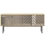 Длинная тумба с зеркальным декором Serena варинант исполнения - 9 | Loft Concept в Екатеринбурге